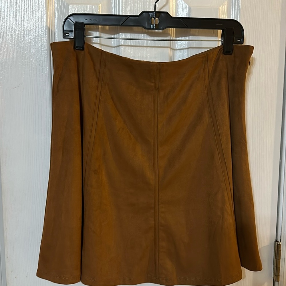Loft NWT Faux Suede A-Line Skater Skirt